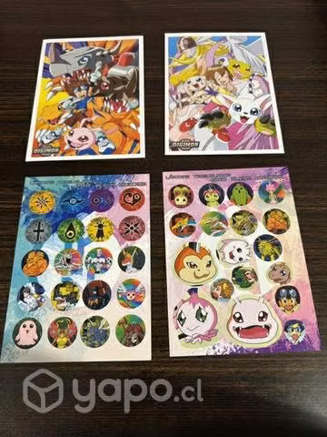 Mini Álbum Digimón + Todas Sus Láminas A Pegar - Imagen 2