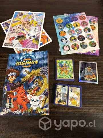 Mini Álbum Digimón + Todas Sus Láminas A Pegar - Imagen 4
