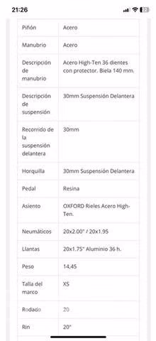 Bicicleta Oxford