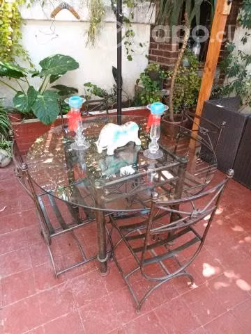 Mesa y sillas fierro forjado - Imagen 3