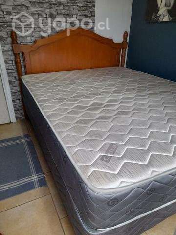 Cama 2 plazas marca Celta, con respaldo de madera - Imagen 5