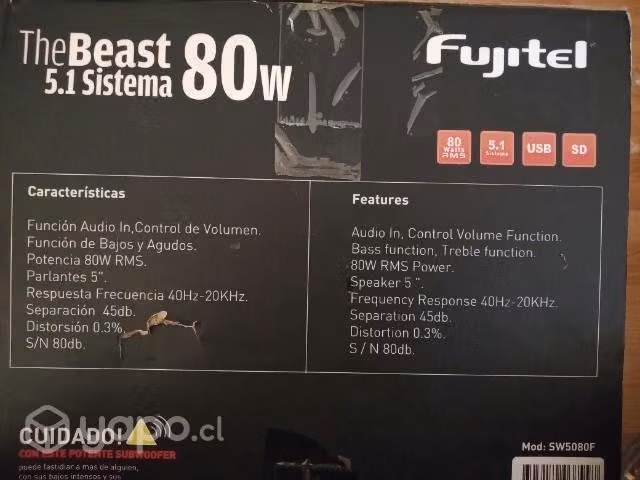 Subwoofer fujitel 5.1 - Imagen 2