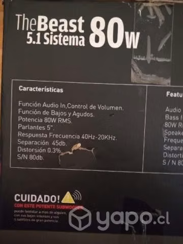 Subwoofer fujitel 5.1 - Imagen 3