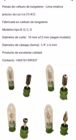 Fresas de carburo de tungsteno - Lima rotativa