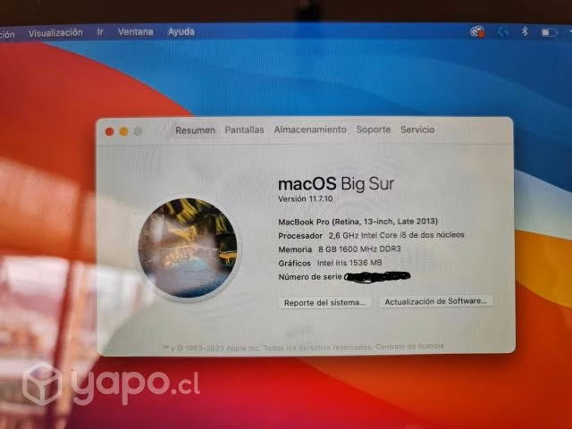 Macbook pro de 13"