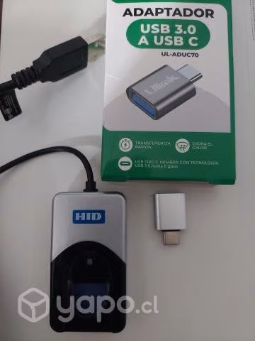 Lector biometrico nuevo con adaptador