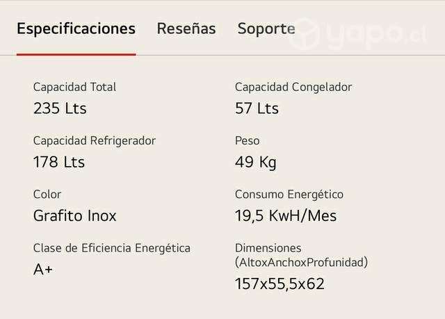 Refrigerador LG 235lt - Imagen 5