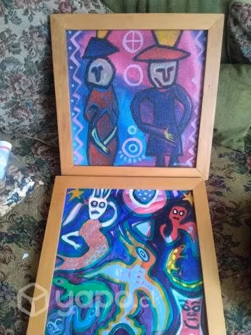 Ana Videla, destacada artista.oleos sobre madera