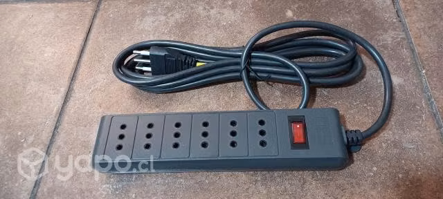 Alargador Halux 3 mts 6 posiciones e interruptor