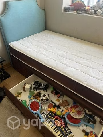 Cama 1,5 plazas con gran cajón para guardar - Imagen 3