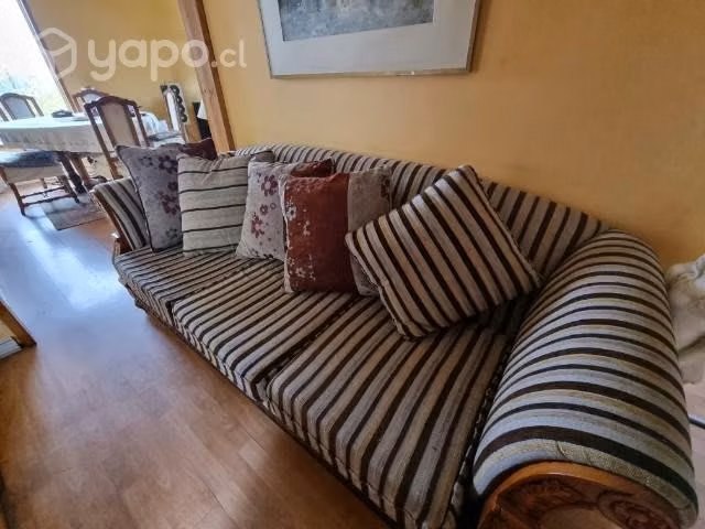 Sillon 3 cuerpos impecable con Madera - Imagen 2