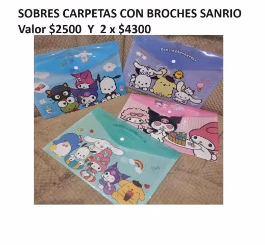 Sobres carpetas sanrio