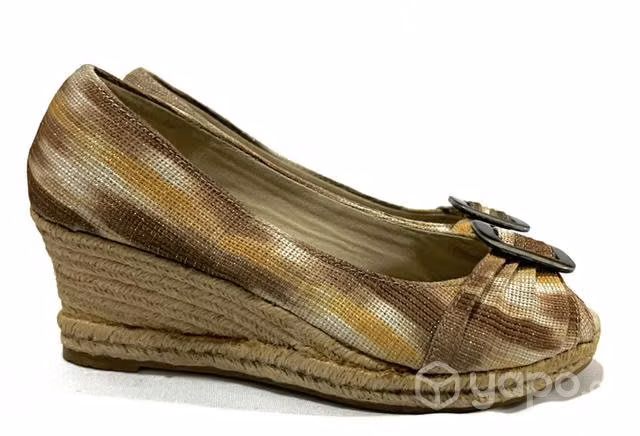 Zapato de Tela Marca Naturalizer N*38.5 Café y Otr - Imagen 2