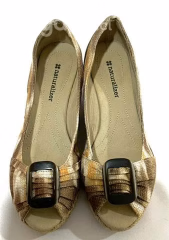 Zapato de Tela Marca Naturalizer N*38.5 Café y Otr - Imagen 4
