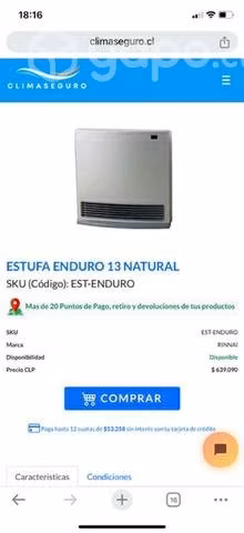 Estufa Gas Natural