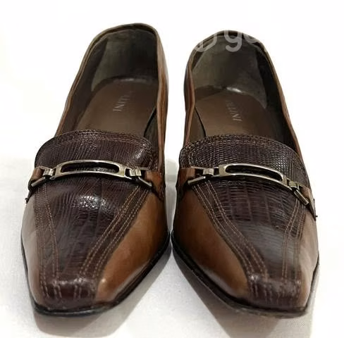 Zapato de Cuero Marca Pollini N*38 Café - Imagen 3