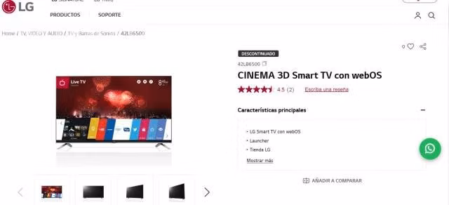 CINEMA 3D Smart TV con webOS