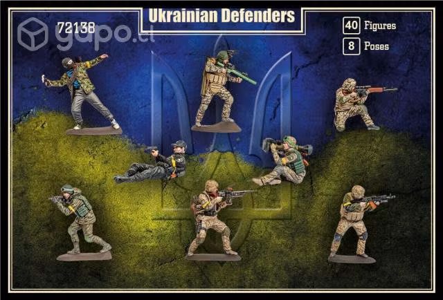Maqueta 40 Figuras De Soldados Ucranianos, 1/72