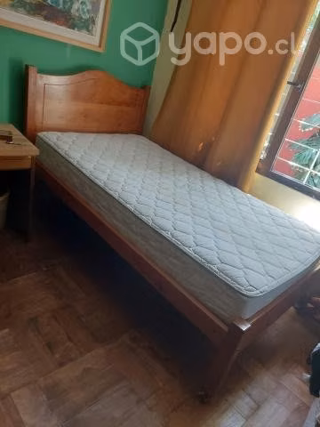Cama plaza y media con colchon - Imagen 4