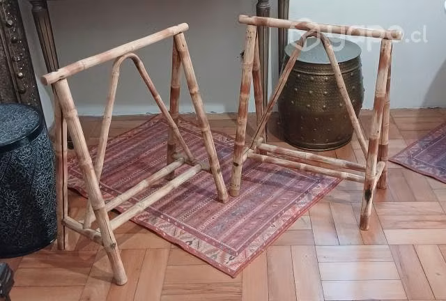 Antiguos Caballetes Bambú para Mesa ó Escritorio