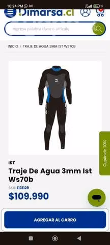 Traje de buzo