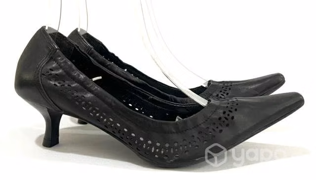 Zapato De Cuero Marca Via Uno N*36 Negro - Imagen 2