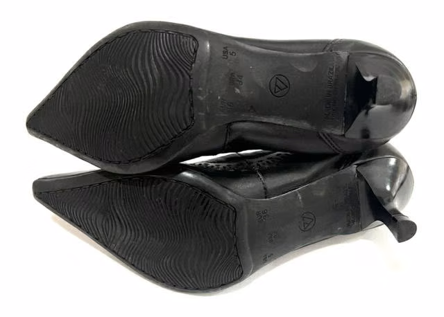 Zapato De Cuero Marca Via Uno N*36 Negro - Imagen 6