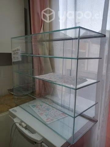 Vitrina pastelera de vidrio