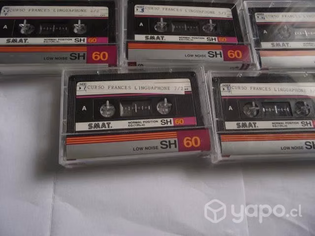 Cassettes 60 minutos grabados curso de frances