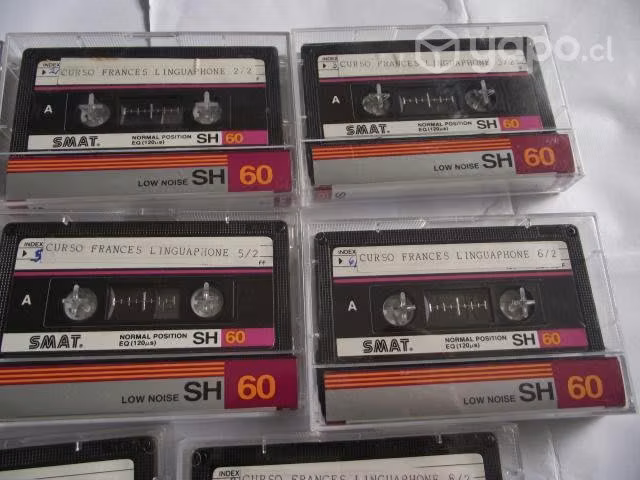 Cassettes 60 minutos grabados curso de frances