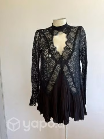 Vestido corto con encaje Free People XS