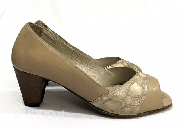 Zapato de Cuero Marca Pollini N*37 Café Claro - Imagen 2