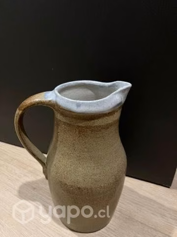 Juego de Jarro + 8 vasos cerámica Gres Nuevos - Imagen 2