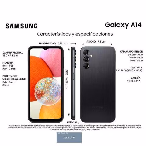 Samsung galaxy a14 black (nuevo) - Imagen 2