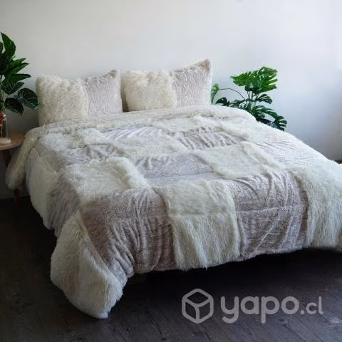Cobertor cubrecama con chiporro 2 plazas