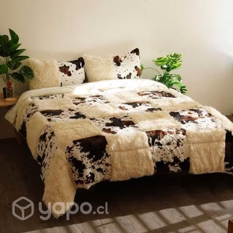 Cobertor cubrecama con chiporro 2 plazas