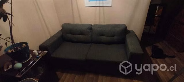 Sillón gris de 3 cuerpos super cómodo