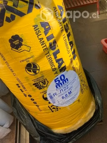 Rollo lana de vidrio libre r122 50 mm 0,6 x 10 mt