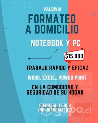 Formateo a domicilio Valdivia
