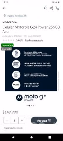 Celular moto g 24 power - Imagen 2