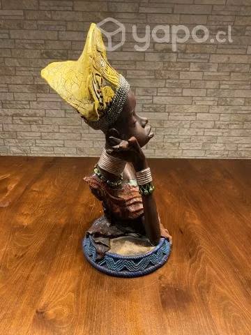 Excelente adorno de mujer africana cuello jirafa