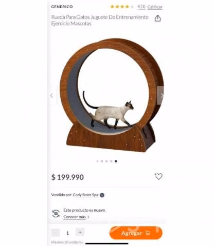 Rueda nueva de 80cm para gato o perro chico