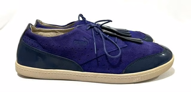 Zapatilla De Cuero Marca Puma N°39 Morado Y Azul