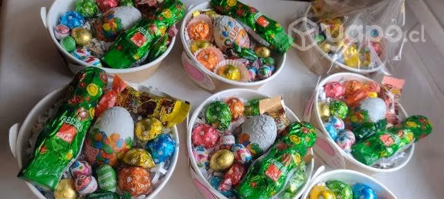 Cestas de huevitos de pascua