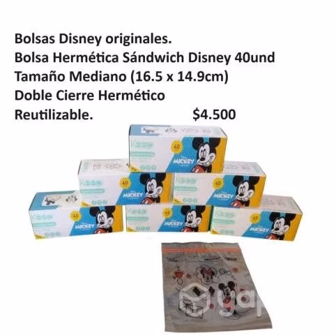 Bolsas ziploc mickey minnie