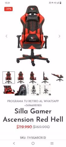Silla gamer modelo Sevenwin - Imagen 6