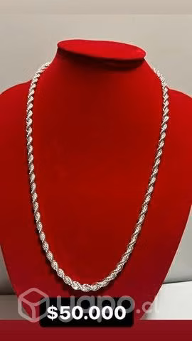 Cadena turbillon plata 925