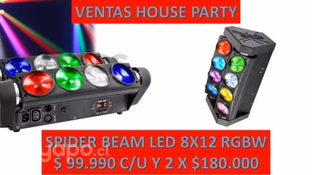 Spider beam rgbw 8x12w producto nuevo