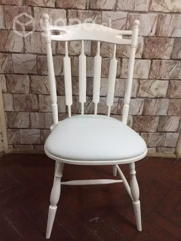 Sillas de madera blancas vintage - Imagen 3