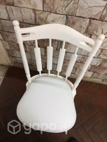 Sillas de madera blancas vintage - Imagen 4